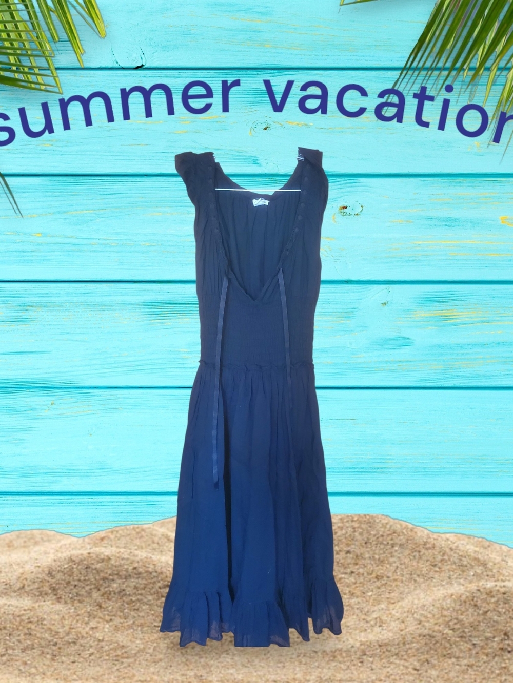 Kimchi Blue Ruffled Midi Dress Black sM